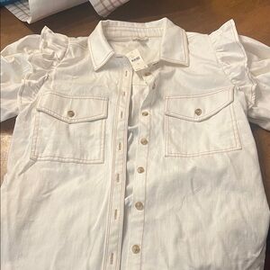 Pilcro White Button Down Shirt Anthropologie